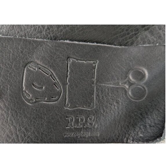 Rock, Paper, Scissors Black Leather Messenger Sling bag Crossbody NWT - Picture 11 of 13